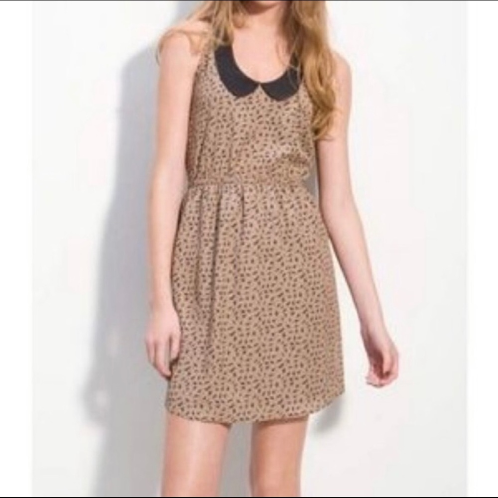 Lush lightning pattern peplum dress w/ Pockets